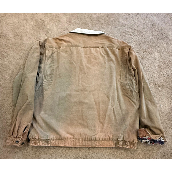 Vintage Woolrich Fatigue Jacket Mens Khaki Lined Fading Field Chore Coat Size XL - Picture 4 of 10